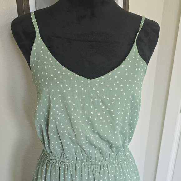 She + Sky Green Tiered Mini Sundress - Picture 3 of 6